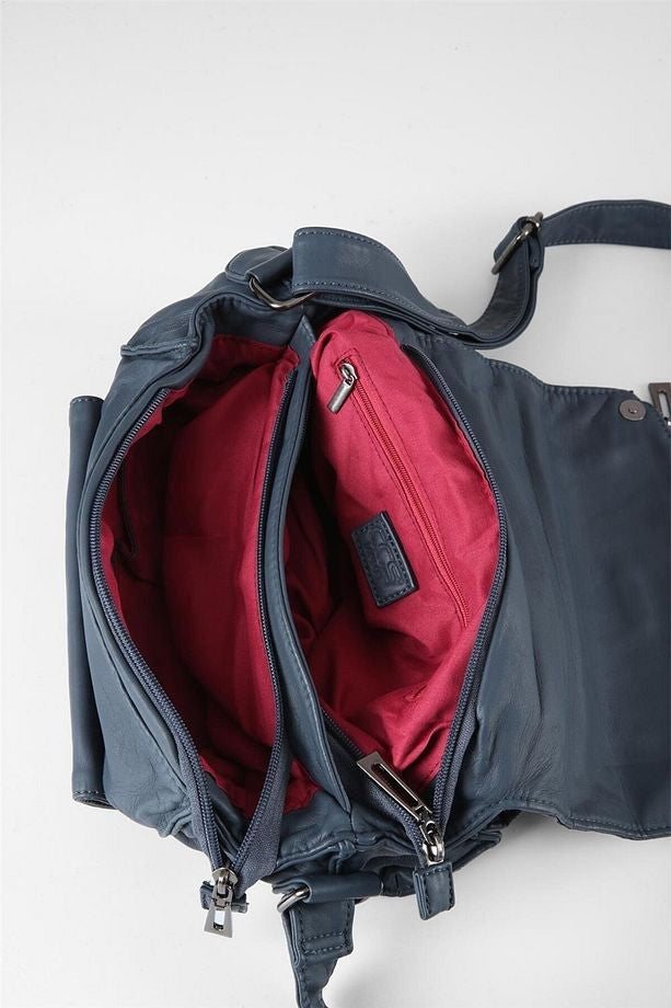 Witer Mavi Cilt Omuz Çantası