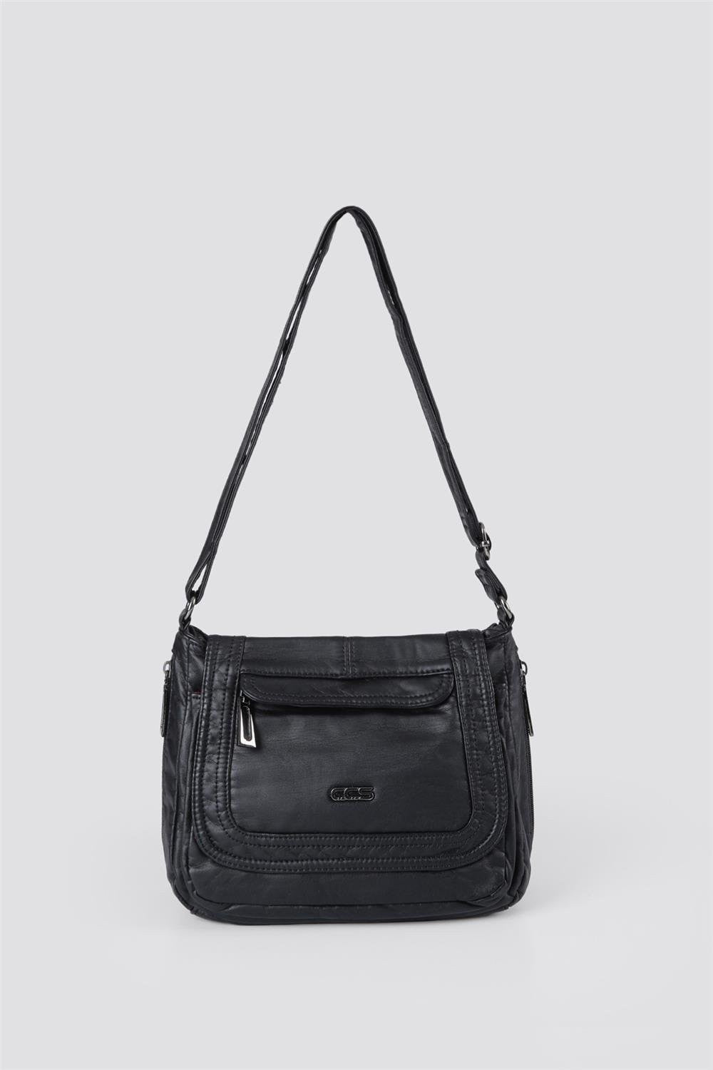 Ziwen Siyah Cilt Omuz Çantası