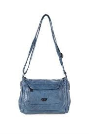 Ziwen Mavi Cilt Omuz Çantası