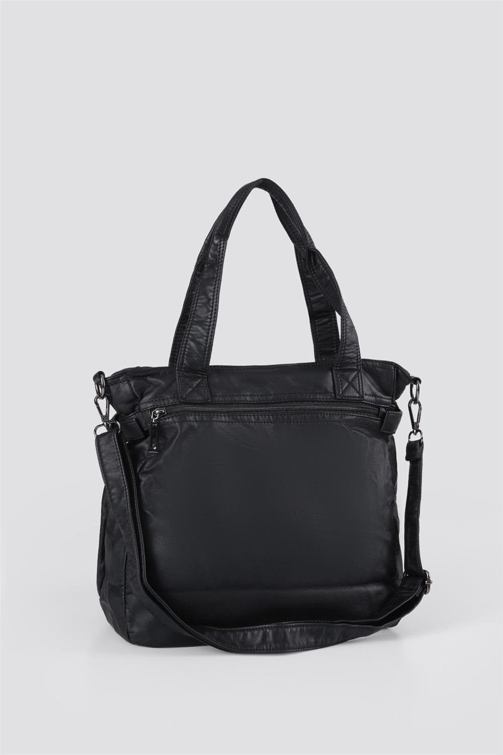 Opey Siyah Cilt Omuz Çantası