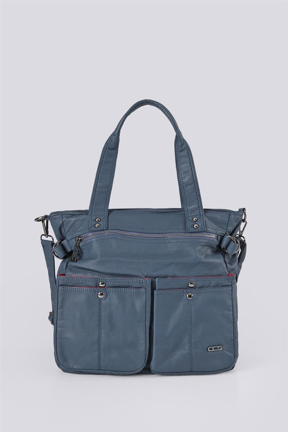 Opey Mavi Cilt Omuz Çantası