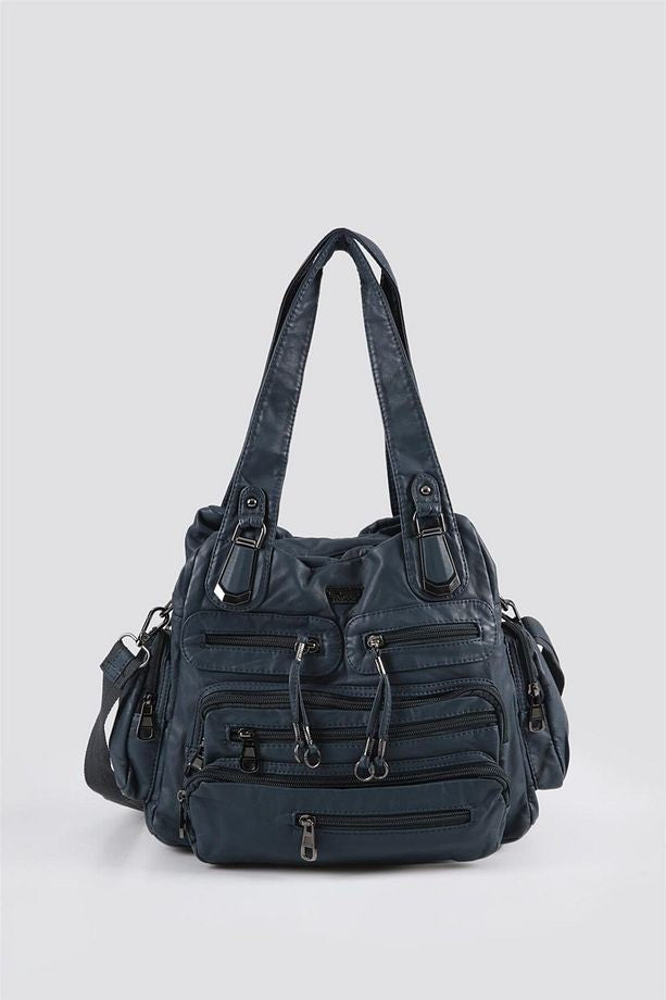 Miver Mavi Cilt Omuz Çantası