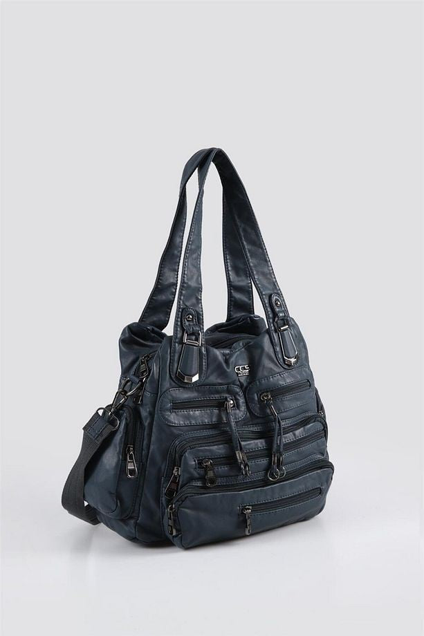 Miver Mavi Cilt Omuz Çantası