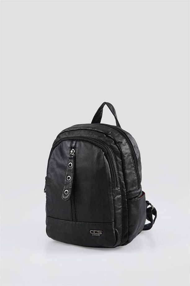 Tiar Siyah Cilt Sırt Çantası