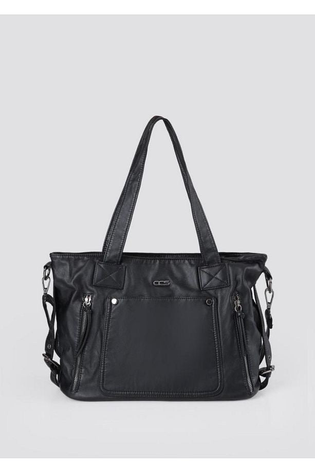 Lonti Siyah Cilt Omuz Çantası