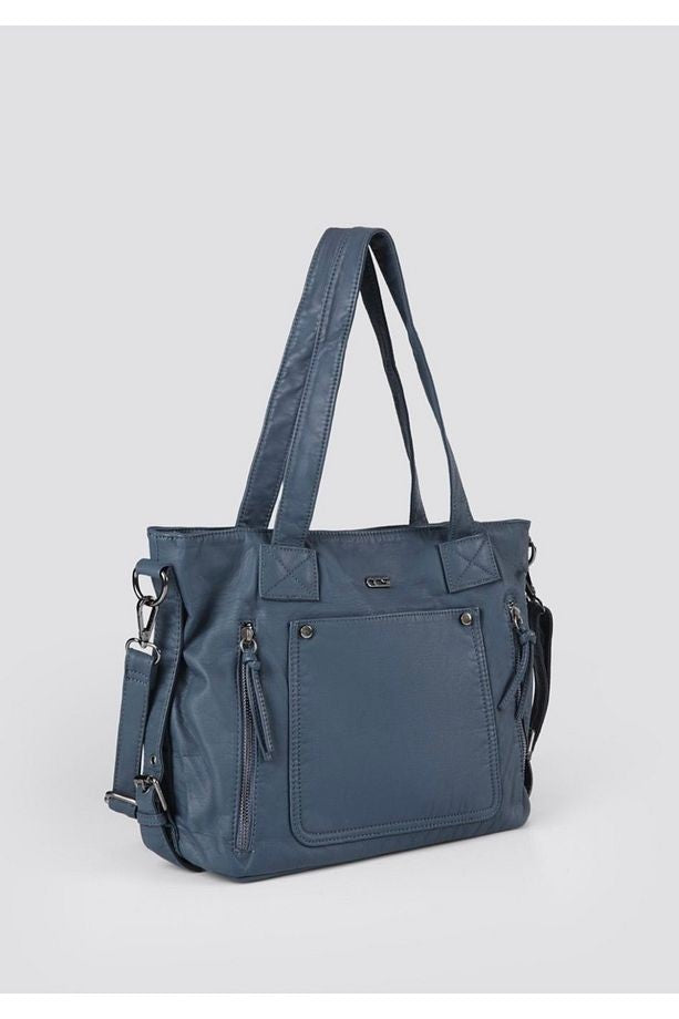 Lonti Mavi Cilt Omuz Çantası