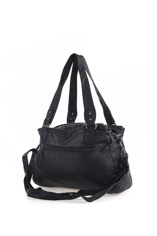 Zuwer Siyah Cilt Omuz Çantası