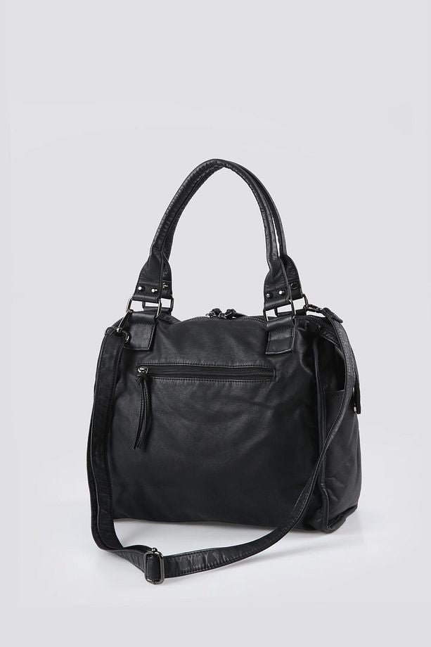 Abga Siyah Cilt Omuz Çantası