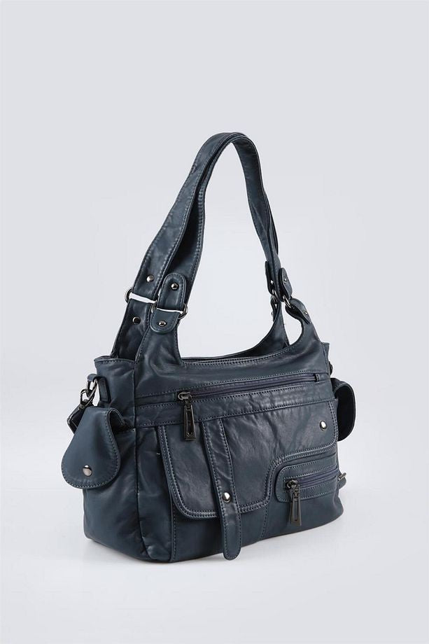 Pyser Mavi Cilt Omuz Çantası