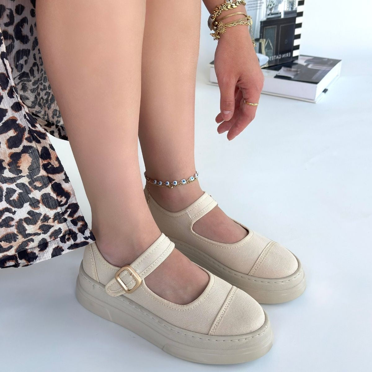 Lunni Bej Keten Spor Ayakkabı