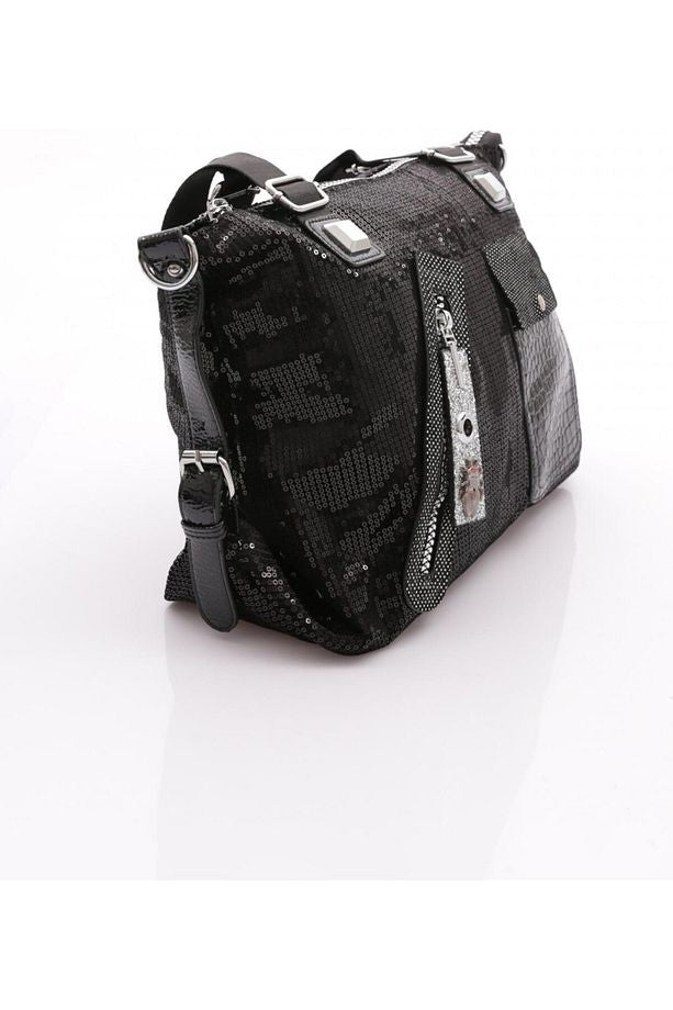 Merli Siyah Cilt Omuz Çantası