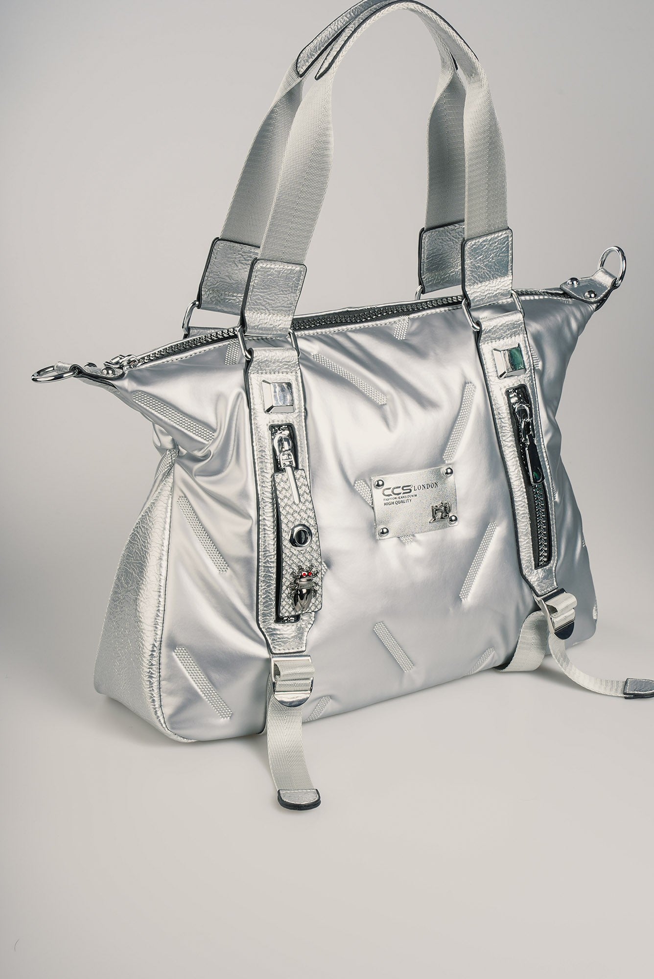 Tiven Gri Cilt Omuz Ve Kol Çantası