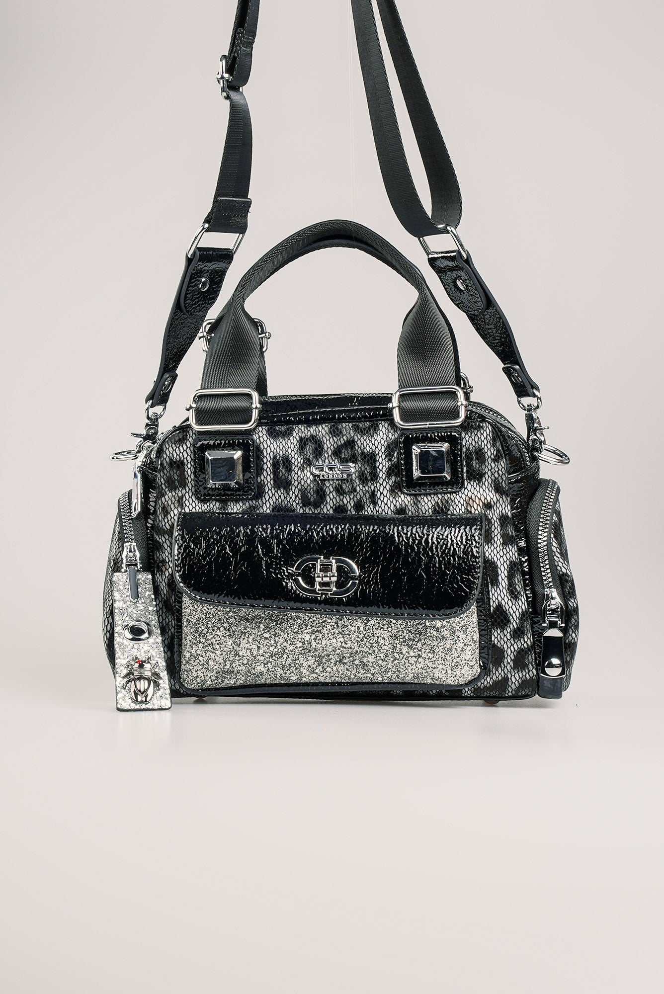 Judy Gri Cilt Omuz Çantası