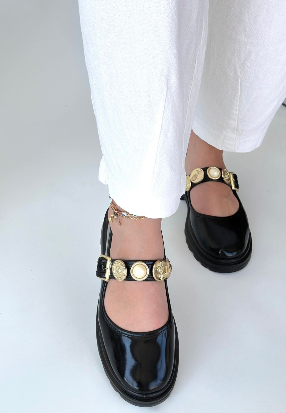 Okira Siyah Rugan Oxford Ayakkabı