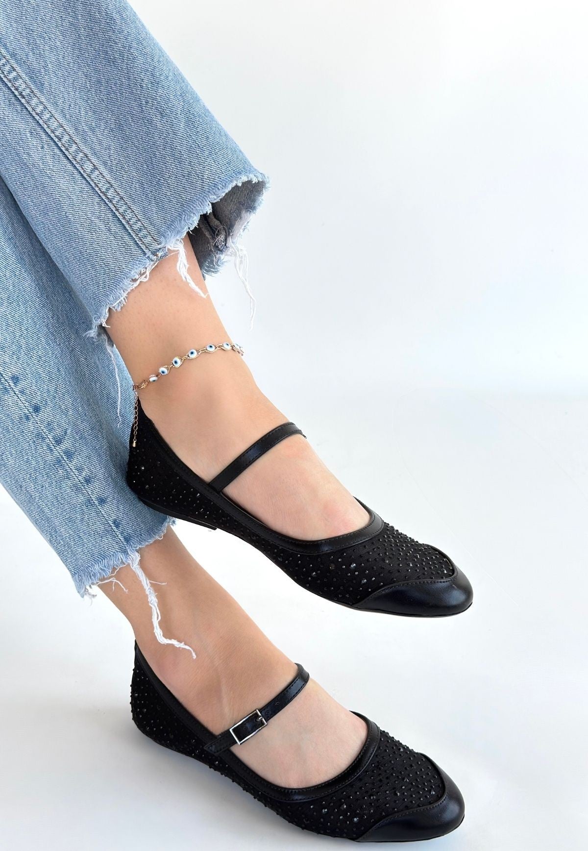 Toyan Siyah Cilt Babet Ayakkabı