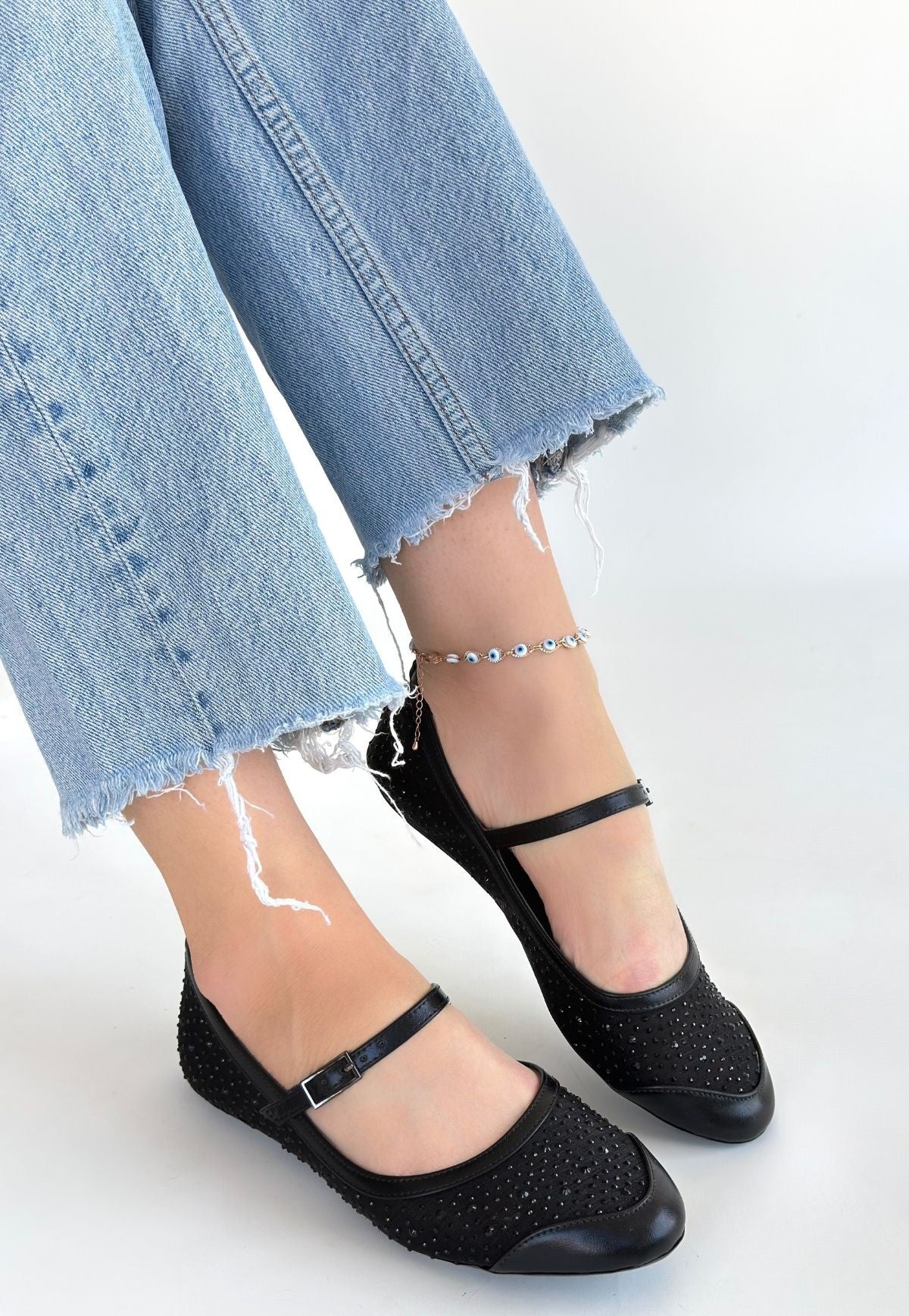 Toyan Siyah Cilt Babet Ayakkabı