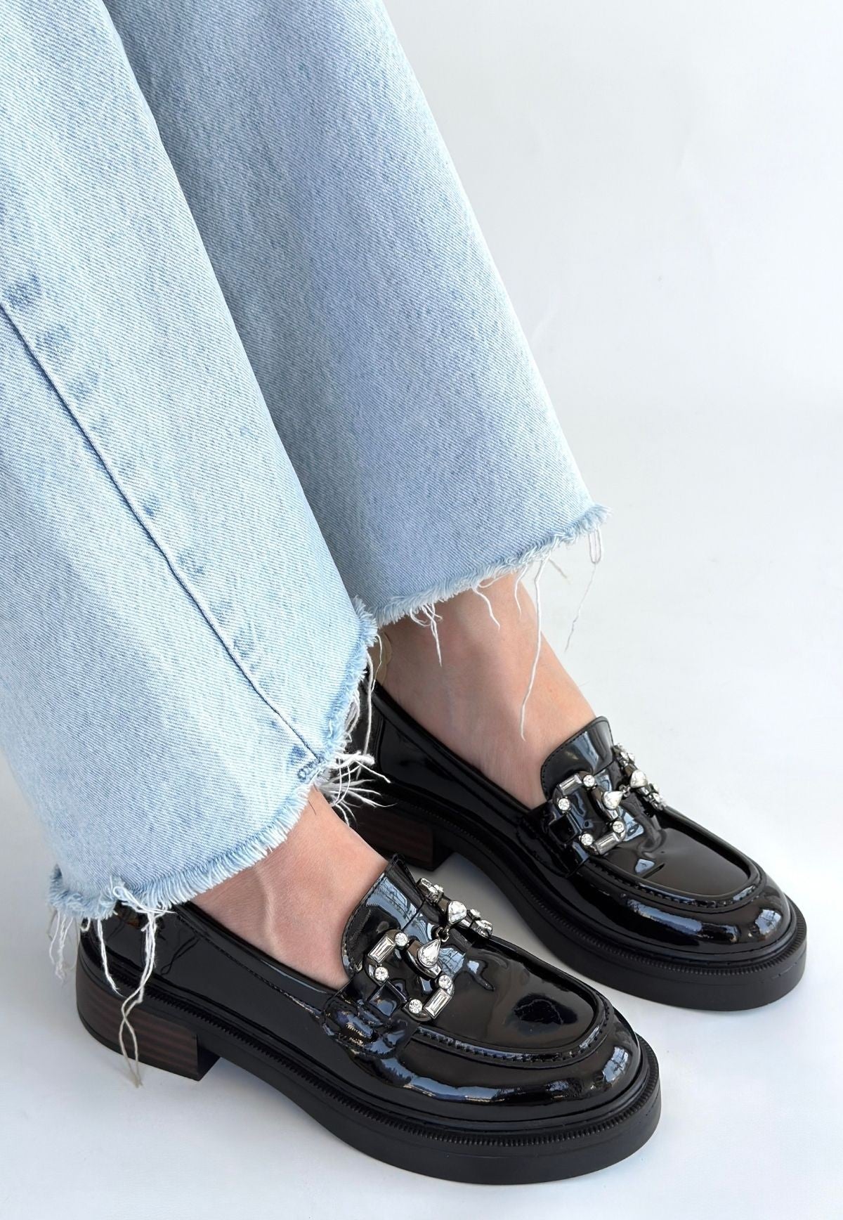 Ertin Siyah Rugan Oxford Ayakkabı