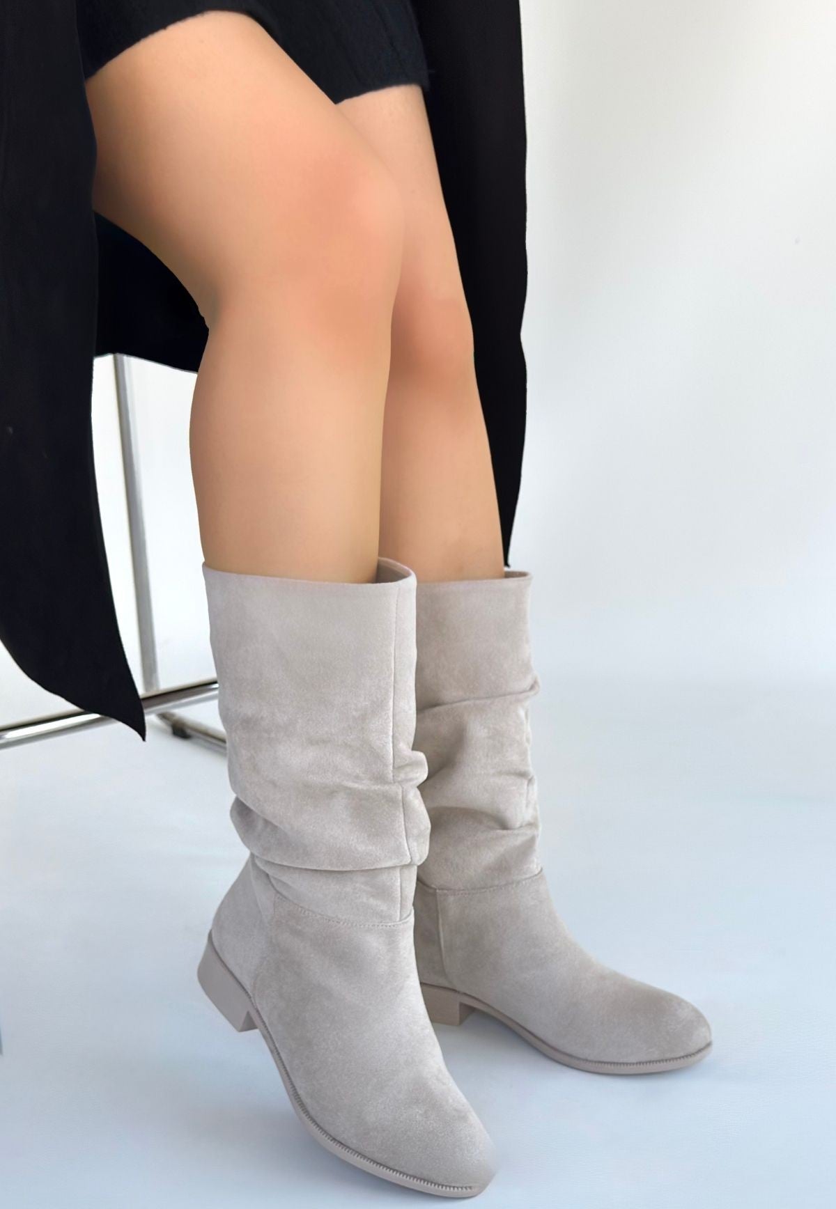 Plod Bej Süet Çizme