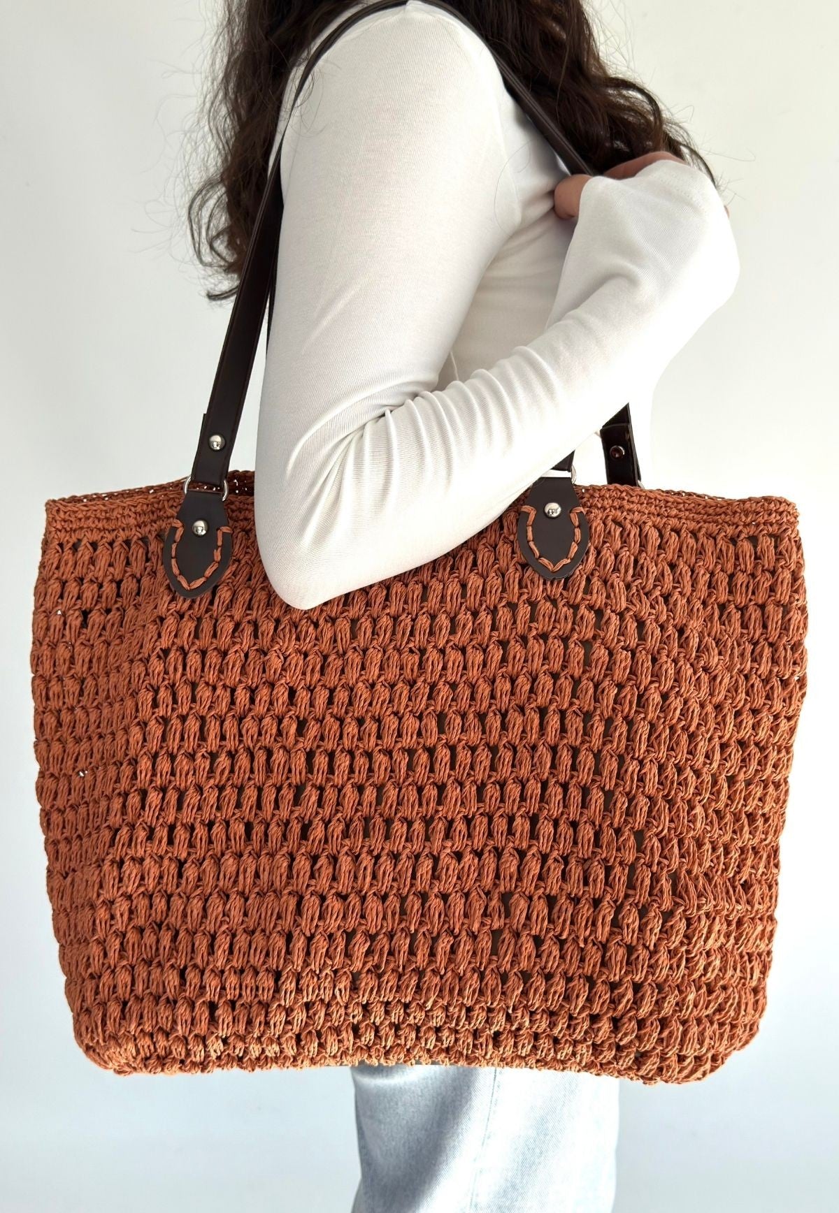 Loty Turuncu Örgü Çanta